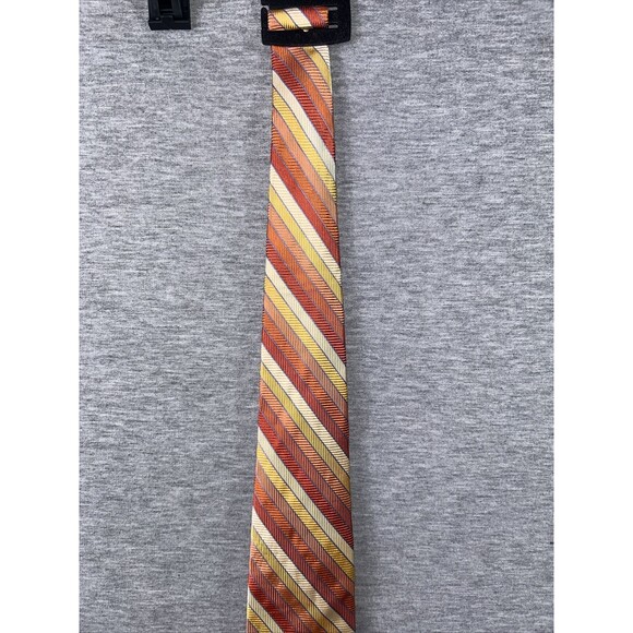 Michael Kors Orange/Gold/Blue Silk Necktie, Great Condition, Used, Bright Colors - Picture 3 of 12